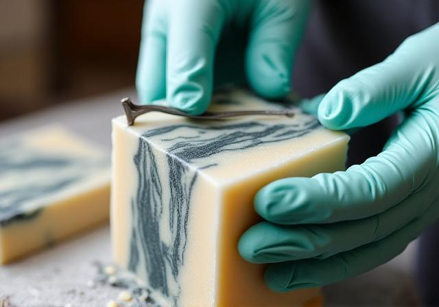 Nærvisning av håndlaget såpekutting